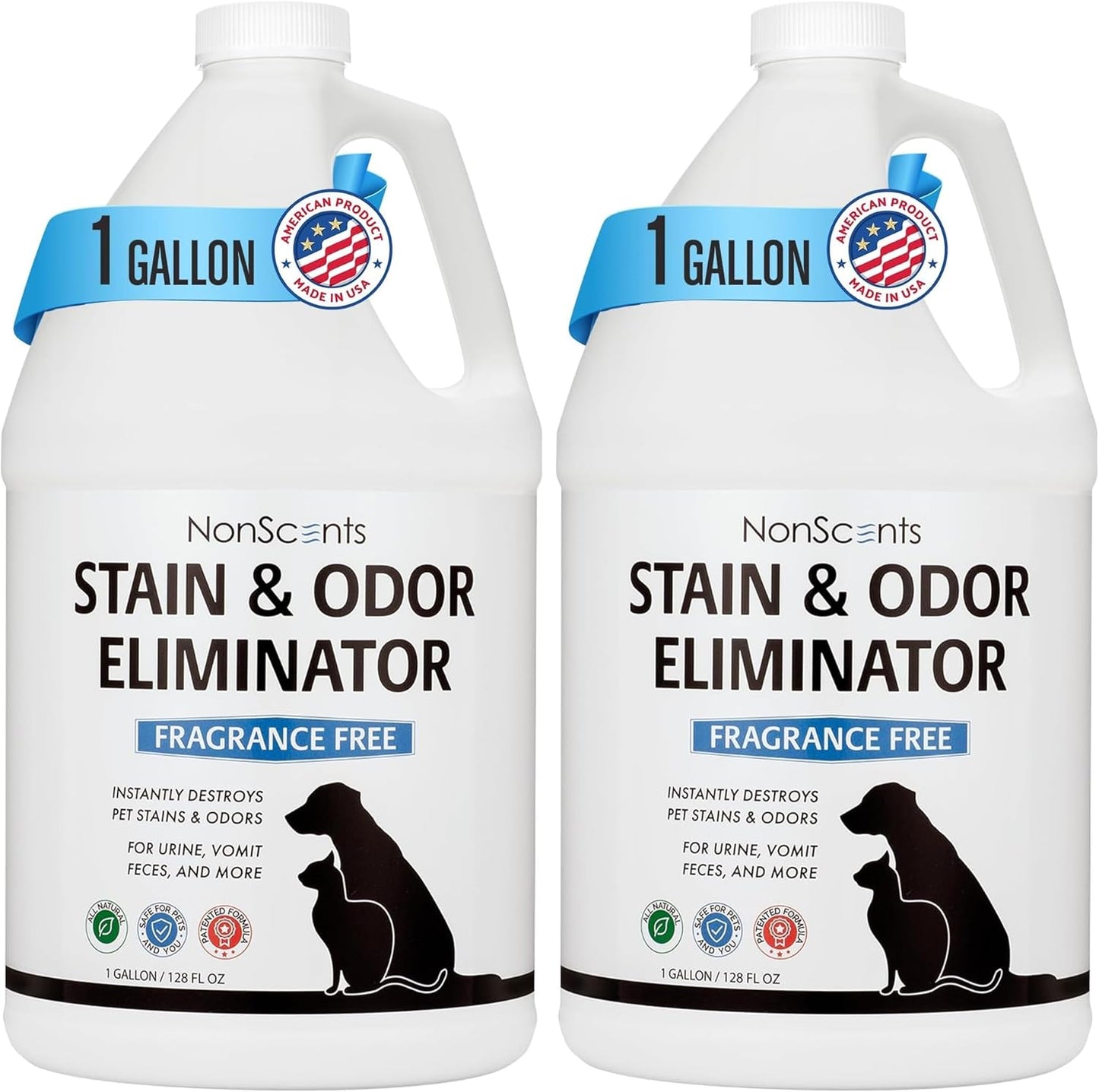 NonScents Stain & Odor Eliminator Spray for Strong Odor - 32 oz - Pet Odor Eliminator for Home - Carpet Stain Remover for Cats and Dog Pee - Cat Urine Destroyer - Carpet Cleaner Spray