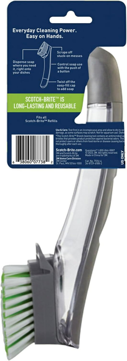 Scotch-Brite Odor Resist Soap Control Dishwand Brush, 1 Cleaning Dish Wand Brush, Precise Soap Control, Leak-Free Guarantee, Safe on Dishes, Nonstick Cookware, Tubs