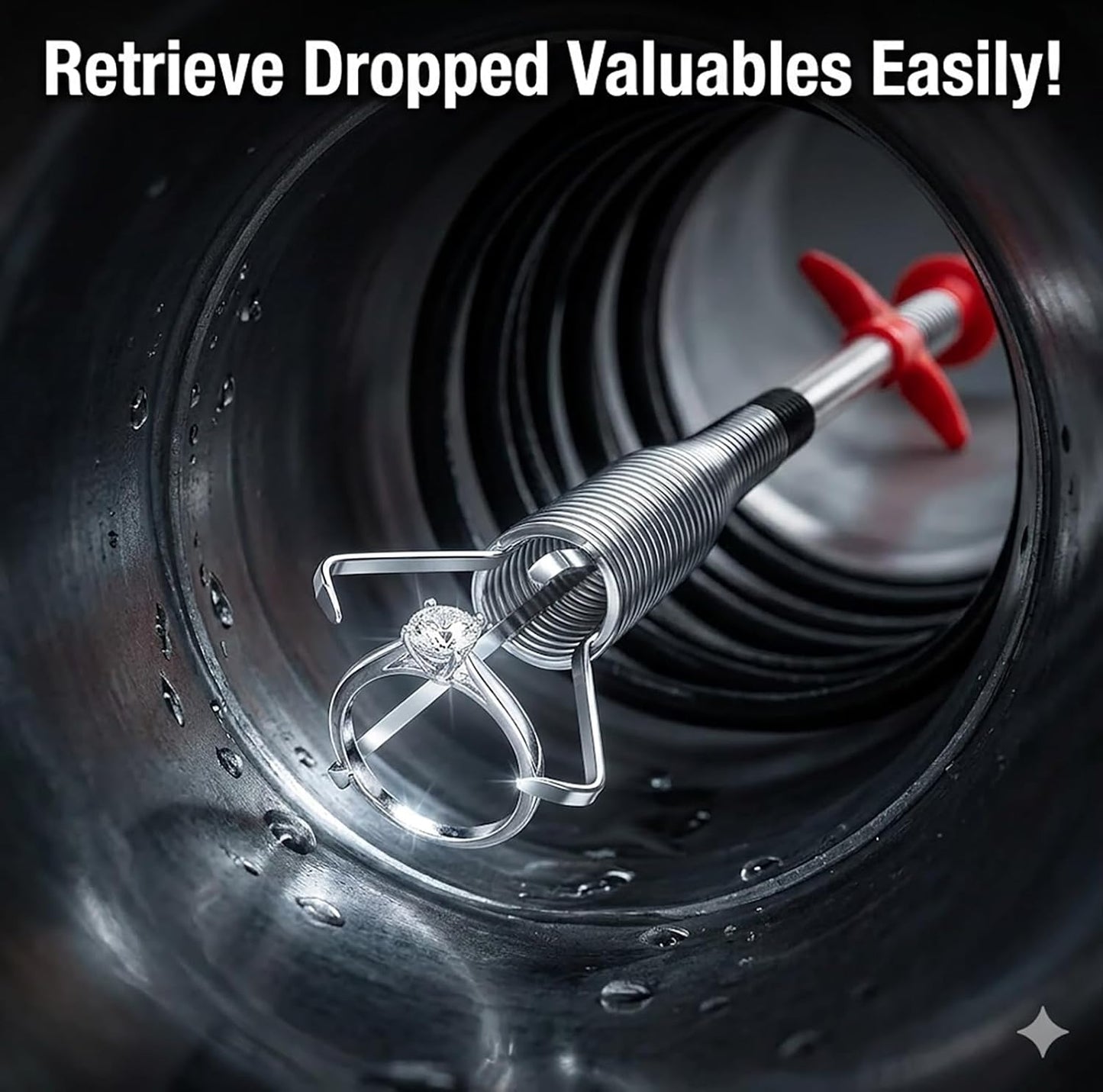 Drain Clog Remover Snake Tool for Hair and Debris, Unclog Toilet, Sink, Shower, Bathtub, Sewer