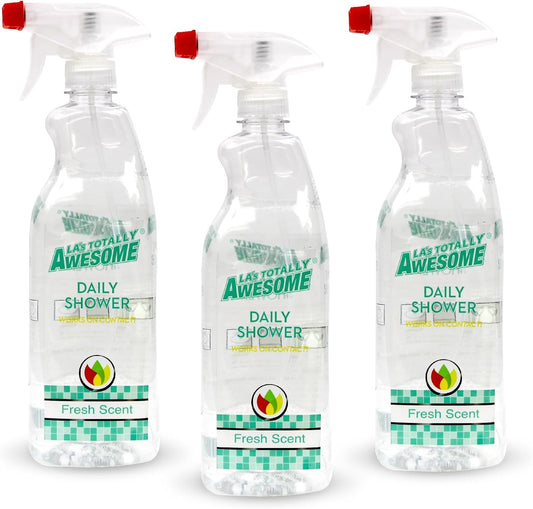 La's Totally Awesome Daily Shower Cleaner Spray, For Showers, Tubs and more, Plant-Derived Formula, 32 Fl Oz (Pack of 3)