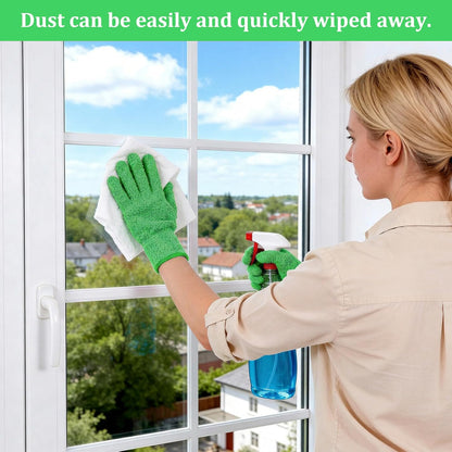 Abeillo Microfiber Gloves for Plants Dusting Cleaning, Reusable Washable Cleaning Gloves Mittens House Cars Blinds Dusting