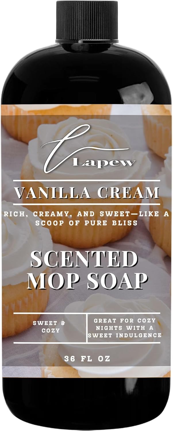 Lapew Santal Scented Mop Soap - Luxury Floor Cleaner Concentrate for Mopping Tile, Laminate, Vinyl & Hardwood | Streak-Free, Low-Foam | 36 oz - Colors B