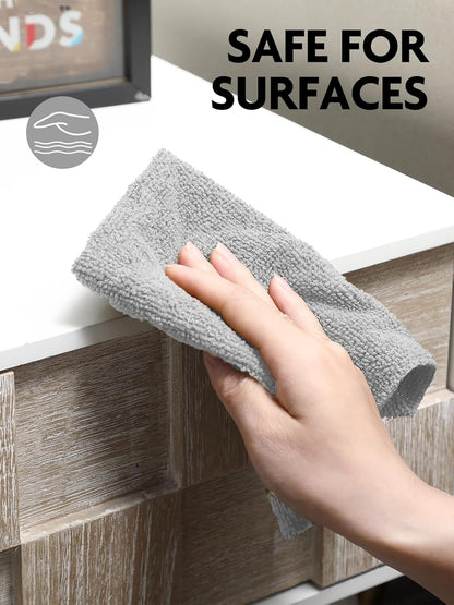 Fantasticlean Microfiber Cleaning Cloth Roll -40 Pack, Tear Away Microfiber Towels, 12" x 12", Reusable, Washable, Scratch Free, Ultra Absorbent Dishcloth for All-Around Cleaning Supplies (White)