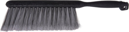 SPARTA Flo-Pac Counter Brush, Bench Brush, Dustpan Brush with Flagged Bristles for Counters, Floors, And Fireplace, 8 Inches, Gray