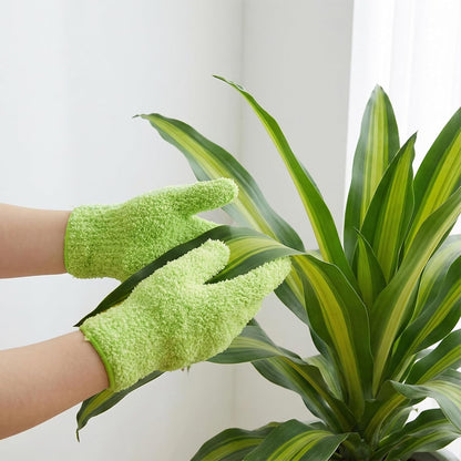 3 Pairs Microfiber Dusting Gloves for Plants, Plant Leaf Cleaning Gloves, Reusable Washable Dusting Mitts for House Plants Blinds Furniture