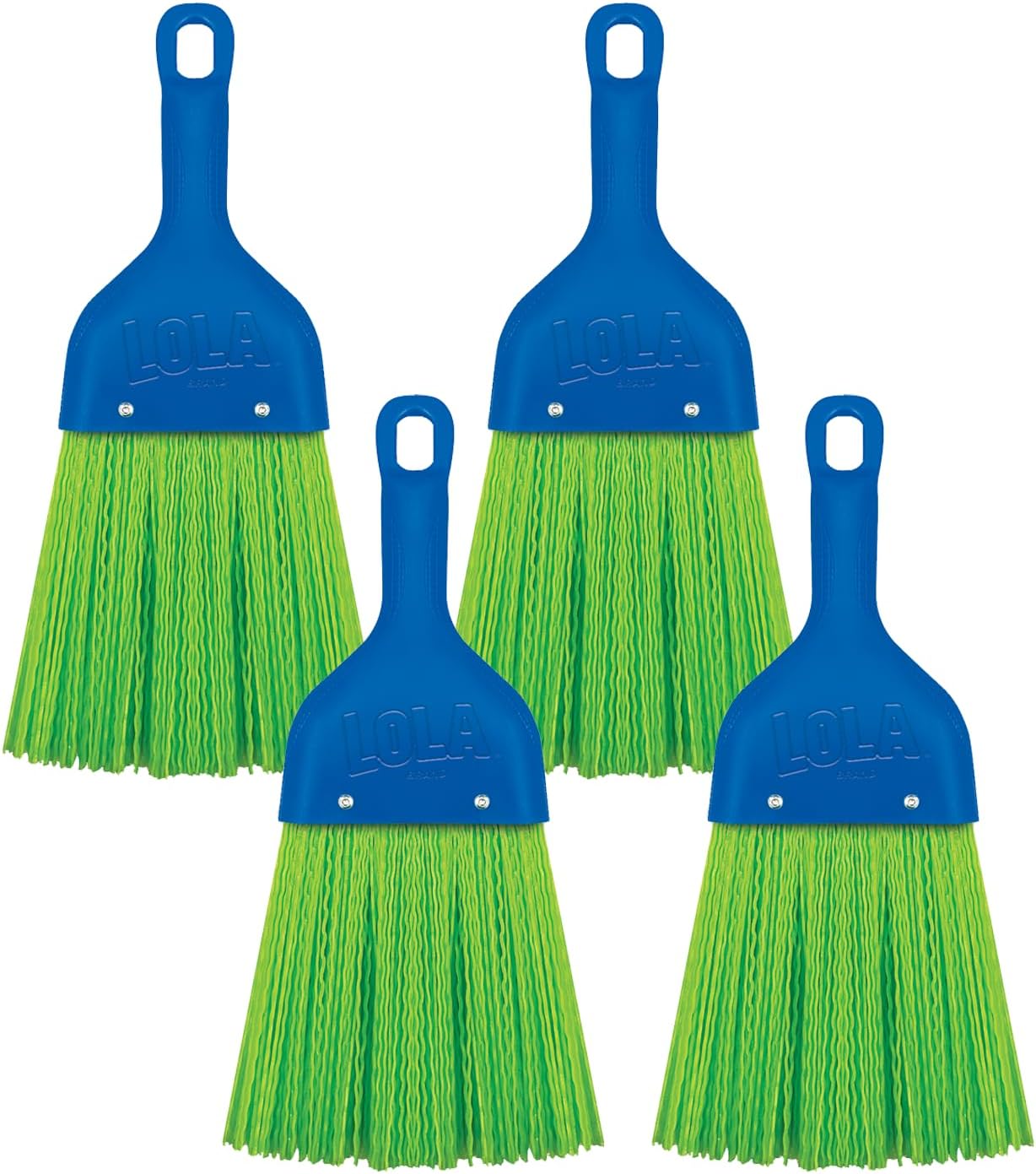 LOLA Whisk Broom, Hand Brush, Durable Bristles, Whisks Away Dirt & Debris, Compact, Hang Hole for Easy Storage, Indoor/Outdoor, 1 Pack