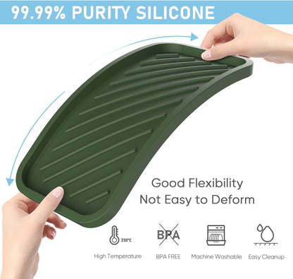 EG-SIPRO Silicone Sponge Holder, Kitchen Sink Organizer Tray, Sponge Caddy for Bathroom Counter, Dish Soap Holder, Scouring Pad