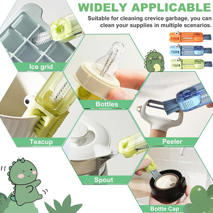3 in 1 Cup Lid Cleaning Brush, Multifunctional Gap Cleaning Brush, Home Kitchen Crevice Brush, Portable Bottle Cleaner Brush for Cleaning Tight Spaces, Bottle Gaps, Travel Mug Caps(3 PCS)