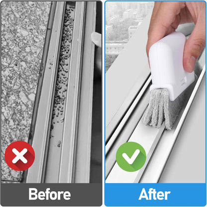 Palksky Window Track Cleaner Set, Window Groove Cleaning Brush Tools, 7 Pieces