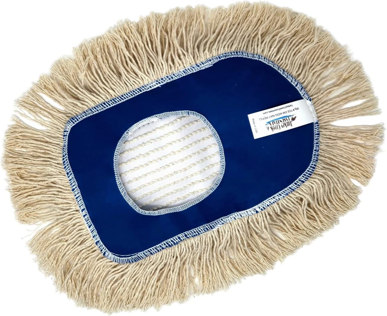 Turkey Creek Essentials 10 Inch x 6.5 Inch Wedge Dust Mop Refill for Industrial, Home & Commercial Use, Washable Natural Cotton for Standard 8" Frame