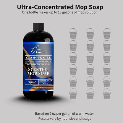 Lapew Santal Scented Mop Soap - Luxury Floor Cleaner Concentrate for Mopping Tile, Laminate, Vinyl & Hardwood | Streak-Free, Low-Foam | 36 oz - Colors B
