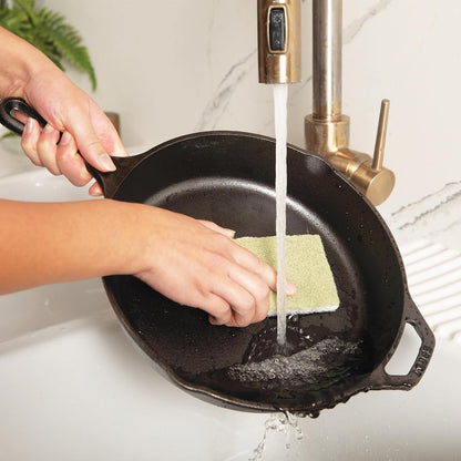 Full Circle Agave Leaf Scour Pads – Pack of 3 – Maximum Strength, Non-Scratch Dish Scrubber Made with Plant-Based & Recycled Materials, Safe for Nonstick