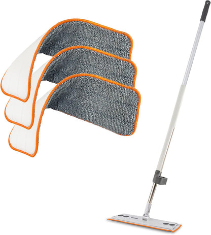 Superio Fold N' Go 10L Collapsible Mop Bucket with Wheels & Self-Wringing Microfiber Flat Mop - Portable, Hands-Free Cleaning Set for Home, Car, Kitchen, Bathroom, Hardwood & Tile Floors