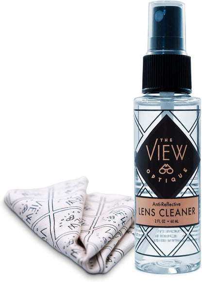 Anti-Reflective Lens Cleaner & Repair Kit – 0.4oz Glasses Cleaner Spray, Microfiber Cloth & Keychain Screwdriver in a Vinyl Snap Case for Eyeglasses, Sunglasses & Screens(3 Piece Set)