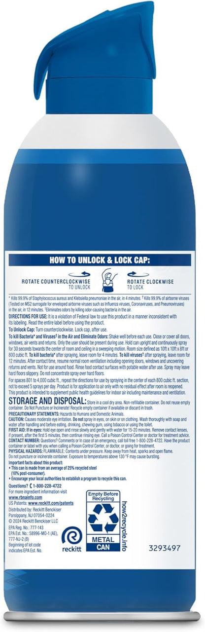 Lysol Bundle containing x2 Lysol Disinfectant Spray for Hard and Soft Surfaces, Crisp Linen, 19 Fl. Oz + Lysol Air Sanitizer Spray, For Air Sanitization and Odor Elimination, White Linen, 10 Fl. Oz
