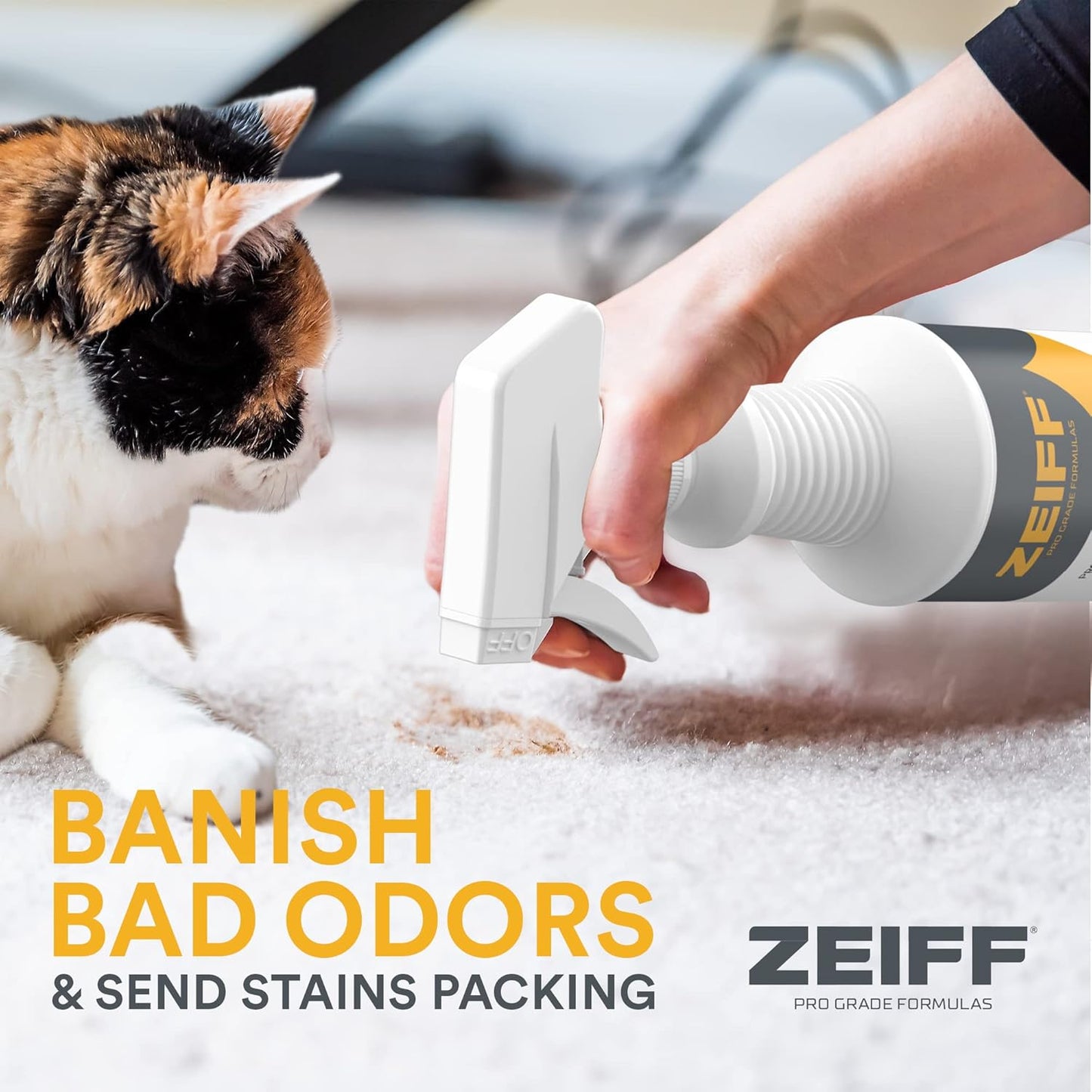 Zeiff Pro-Grade Multi-Purpose Probiotic Enzyme Cleaner - Powerful Cleaning & Odor Eliminating Formula For Professional & Home Surfaces - 32 Ounce - Fragrance Free