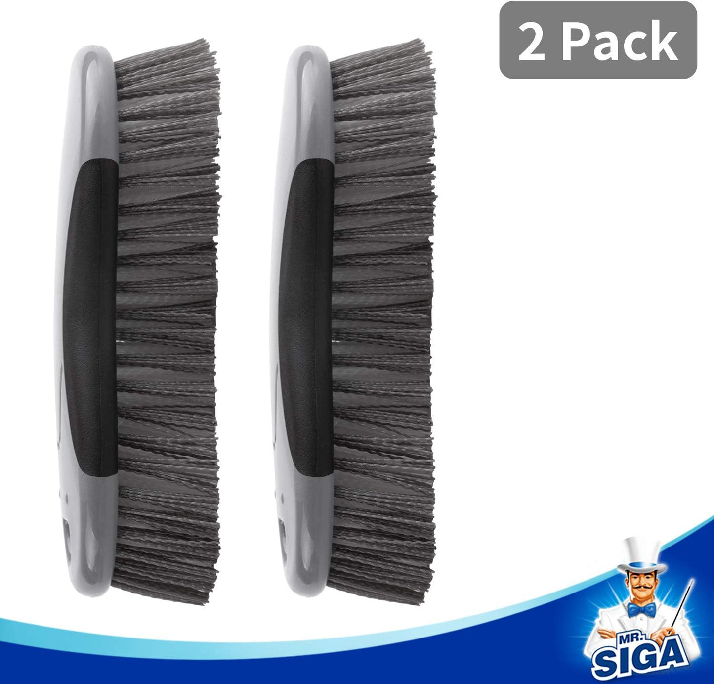 MR.SIGA Multi Purpose Heavy Duty Scrub Brush - Pack of 2