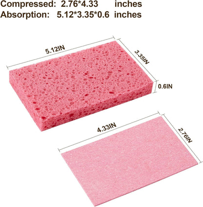 JOYMOOP Textured Clean Sponges, Dual-Sided Non-Scratch Soft Scrub Dish Sponge, Safe for Non-Stick Cookware, Kitchen and Household Cleaning, 12 Pack [Grey & White]
