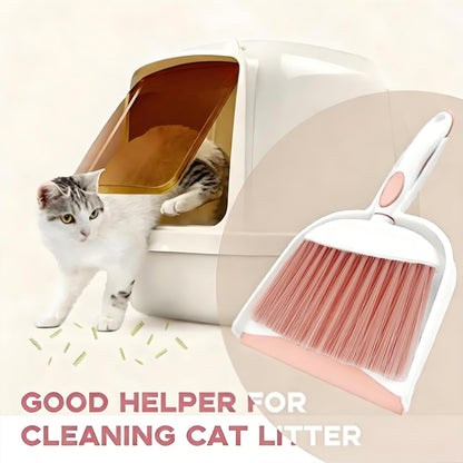 Dust pan, Mini Dustpan and Brush Set, Small Broom and Dustpan Set, Small Hand Broom and dust pan Set, Whisk Broom, Dust pan and Brush for Desk, Table, Home, Kitchen (Light Green 2pcs)