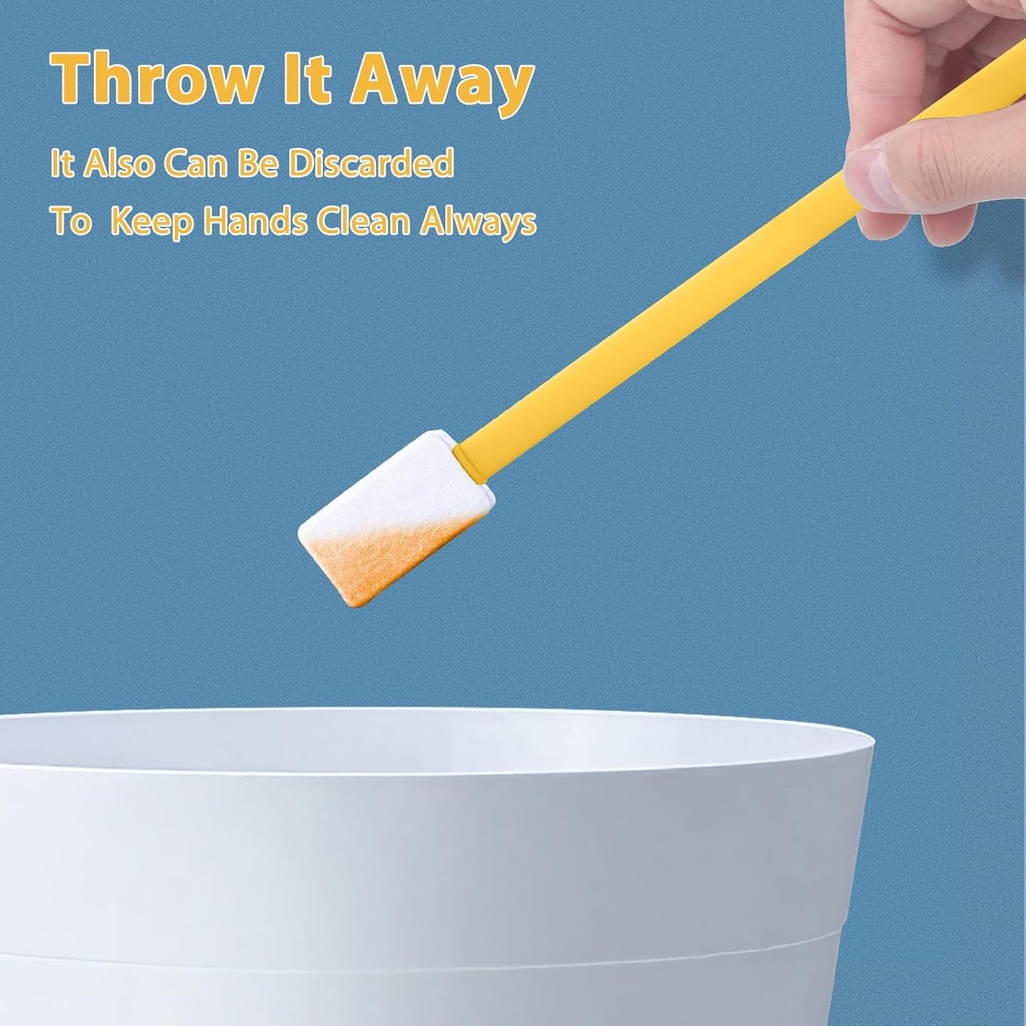 Lumkew 40pcs Crevice Cleaning Brush Tool, Disposable Toilet Brush for Toilet Seat Gaps, Crack and Crevice Cleaner Tools, Blue