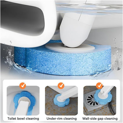 Disposable Toilet Wand Cleaning System with 18 Refill Heads, Wall Mounted Toilet Brush Holder for Bathroom, Hygienic No-Touch Toilet Bowl Cleaner(Wihte+18pcs Brush Heads)