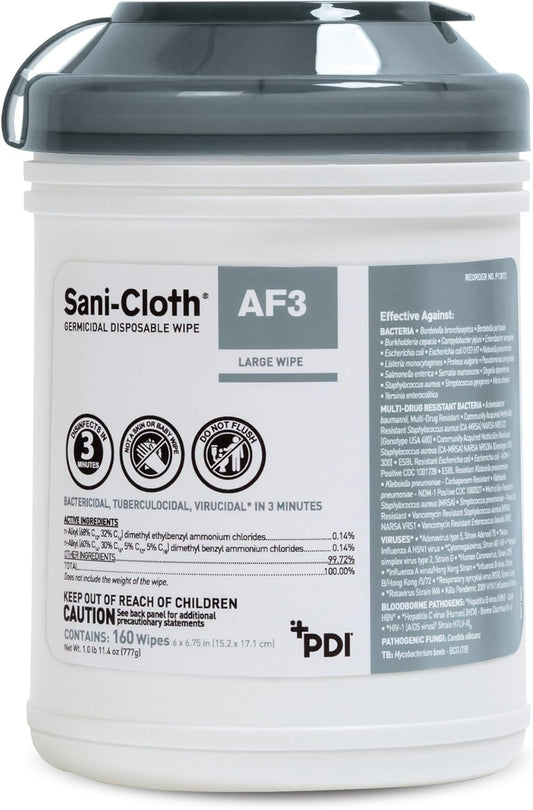 Sani-Cloth AF3 Alcohol-Free Disposable Disinfectant Wipes - 160 Wipes