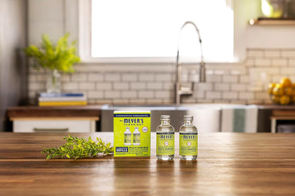 MRS. MEYER'S CLEAN DAY Multi-Surface Everyday Cleaner Concentrated Refills, 4 Concentrated Refills (2 Fl. Oz. each), Lemon Verbena Scent, Makes 64 Fl. Oz. Total