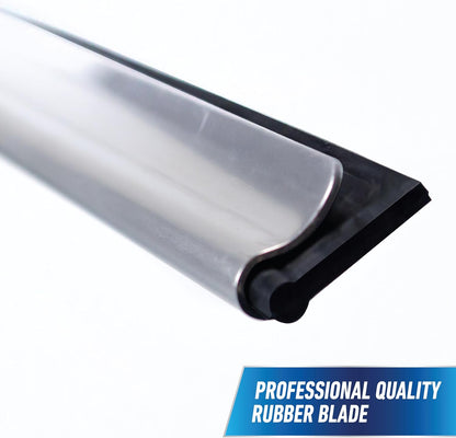 Unger 18-inch Professional Grip Swivel Squeegee – Professional Grade Window Squeegee for the Home, Large Squeegee for Glass Window Cleaning