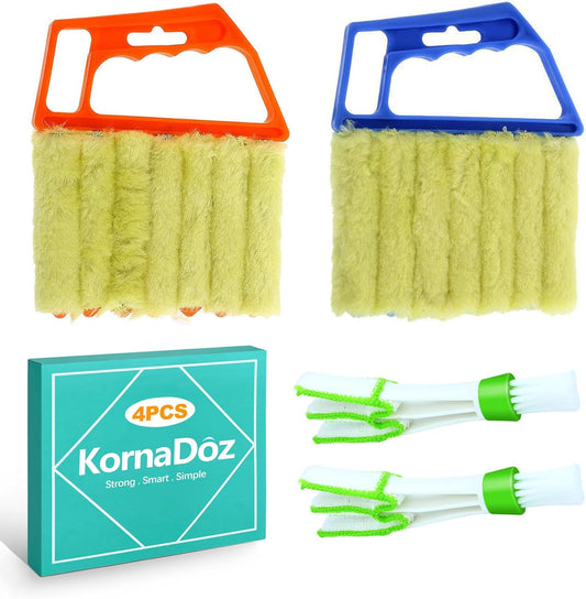 4 Pack Blind Cleaner Duster Tool, 7-Finger Window Blind Cleaner for Wood & Vinyl Blinds, Mini Blinds Cleaner Tool