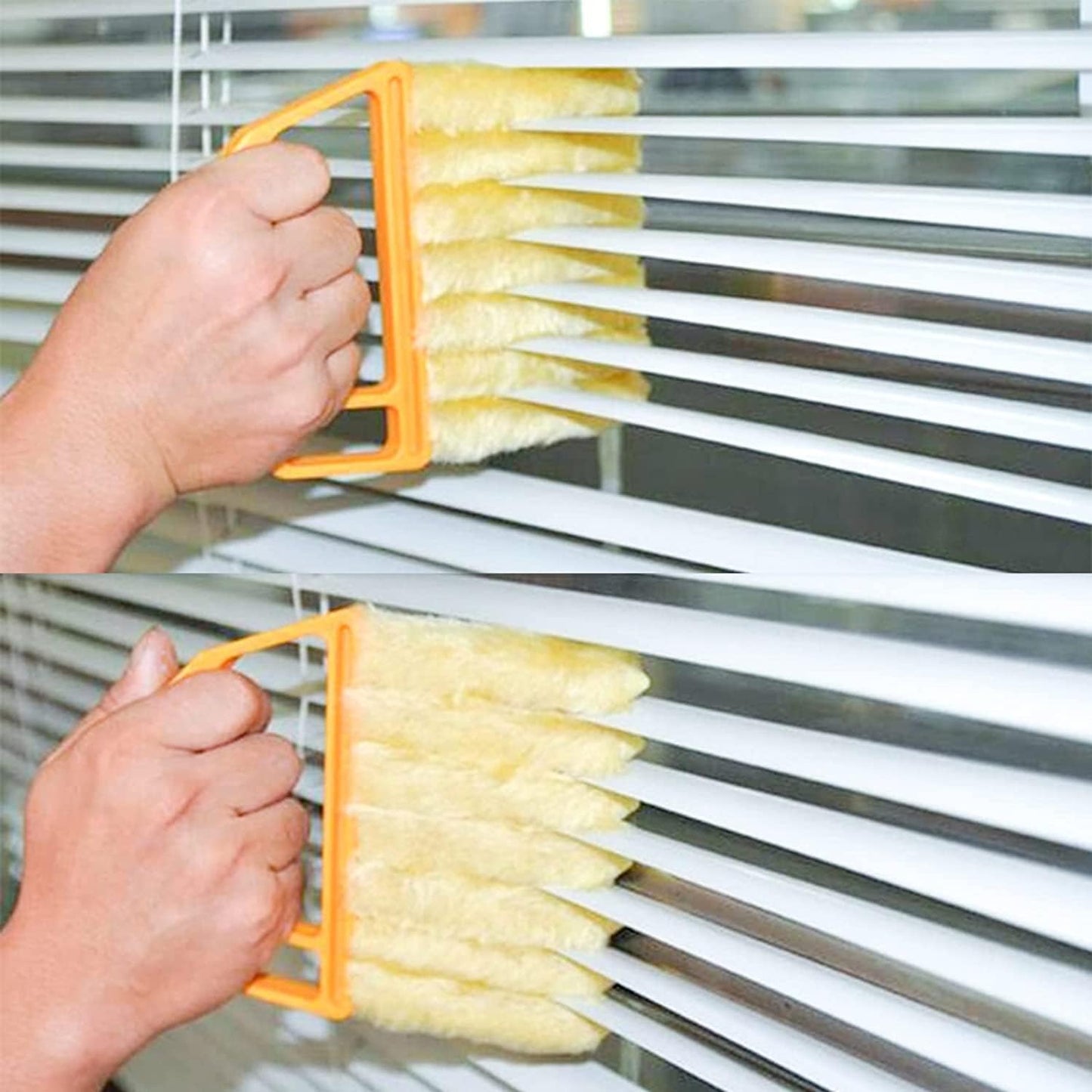 2 Pcs Blind Cleaner - Washable Window Blind Cleaner Duster Tool, Hand-Held Blind Duster for Wood Dlinds Mini Duster Brush Blind Dust Cleaner Venetian Shades Brush Window