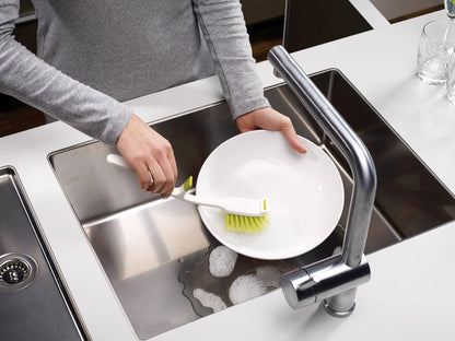 Joseph Joseph Edge Dish Brush with Integrated Sink Rest, Grey