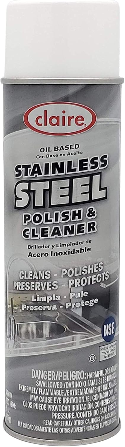 Claire Manufacturing CL8411PK Stainless Steel Polish Cleaner, 15 Ounce (Pack of 1)