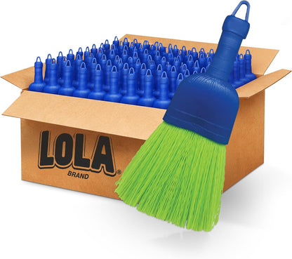 LOLA Whisk Broom, Hand Brush, Durable Bristles, Whisks Away Dirt & Debris, Compact, Hang Hole for Easy Storage, Indoor/Outdoor, 1 Pack