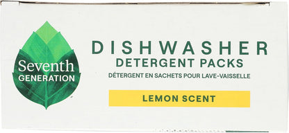 Seventh Generation Dishwasher Detergent Packs Free & Clear Pack of 2 for sparkling dishes Dishwasher tabs 45 count