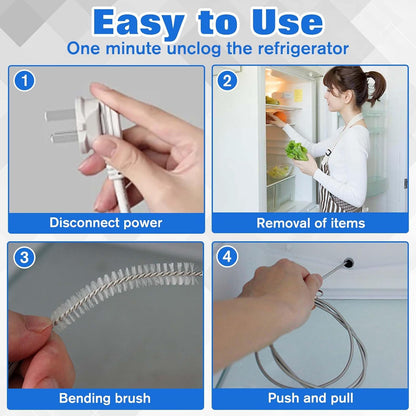 11 Pcs Flexible Drain Brush Set, 79 Inches Double Ended Tube Cleaning Brushes and 10 Pcs Different Sizes Straw Cleaning Brush Long Pipe Cleaners for Kitchen, Sink, Drain Pipe