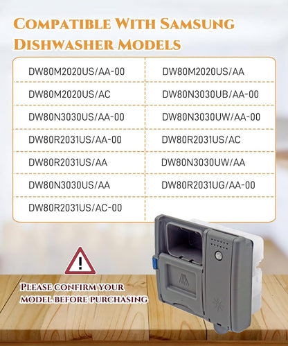 DD81-02202A Dishwasher Rinse-Aid Dispenser Parts,DD81-02628A Detergent & Rinse Aid Dispenser Replacement Fits For Samsung Dishwasher,DW80M2020US,DW80R2031US,DW80N3030US/UW/UB