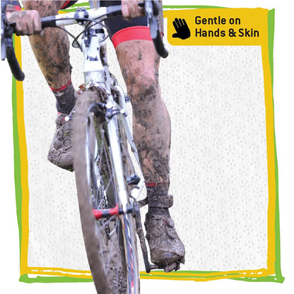 Tub O' Towels Heavy Duty Cycling Wipes, Individually Wrapped Cleaning Wipes for Biking and Cycling, 12-Pack