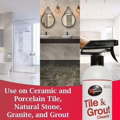 Rock Doctor Tile and Grout 24oz.Rock Doctor Natural Tile and Grout Cleaner, Remove Stains Dirt, Oil, and Soap Scum, Heavy Duty Non-Abrasive Tile Cleaner, Natural Formula, Pack of 2 2/pack