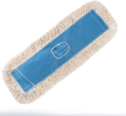Matthew Cleaning 24'' Industrial Strength Cotton Dust Mop Refill Washable Replacement Heads for Residential & Commercial Use Fit Standard Dust Mop Frames, Hardwood, Laminate, Concrete Floors 3 Pack