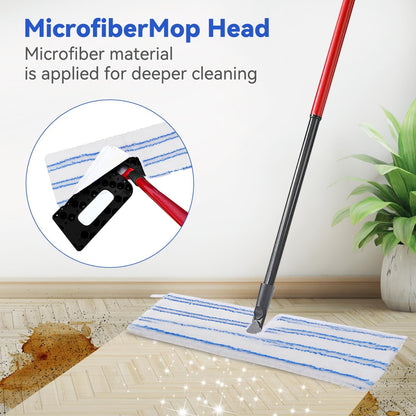 Mop Heads Replacements Compatible with Cedar Dual-Action Flip Mop - Microfiber Mop Replace Pads for Dry/Wet Use - Reusable Washable Dust Mop Refills for Floor Cleaning,5 Pack