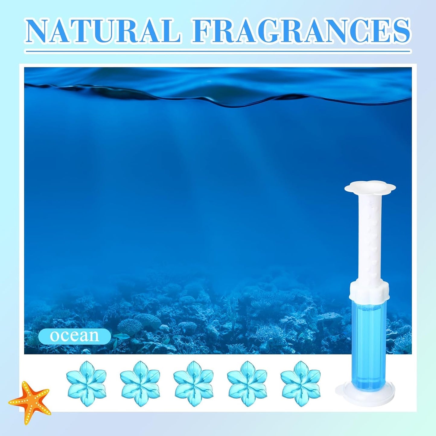 6 Pcs Toilet Gels 84 Count 1 Kind Flower Stamp Bowl Gel Scent Toilet Stain Removal Cleaner Air Freshener Flower Stamps Pack for Bathtubs Bathroom
