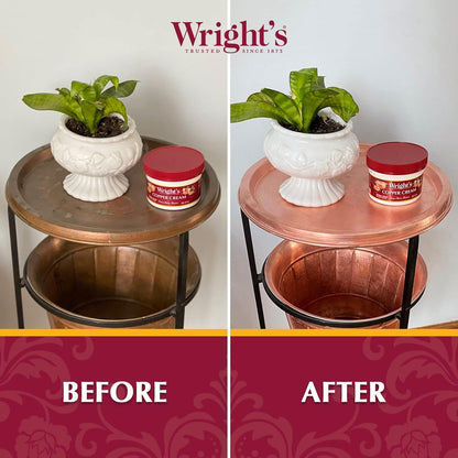 Wright's by Weiman Silver Cleaner and Polish Cream with Polishing Cloth, Ammonia-Free, Gently Clean & Remove Tarnish without Scratching