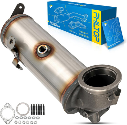 PHILTOP Left and Right Catalytic Converter Replacement For 2005-2010 300 2.7/3.5L V6 RWD, 2006-2010 Charger 2.7/3.5L V6 RWD, 2005-2008 Magnum 2.7/3.5L V6 RWD Replace 55434, 55433 (EPA Compliant) - Colors B