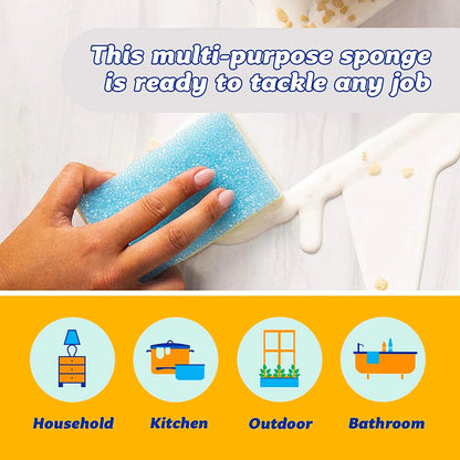 Scrub Daddy Large Steel Scouring Pads - Scour Daddy Steel XL Stainless Steel Dish Scrubber Sponge - Durable, Shred-Resistant Scour Pads - Bulk Kitchen Sponges & Commercial Cleaning Supplies (18 Count)