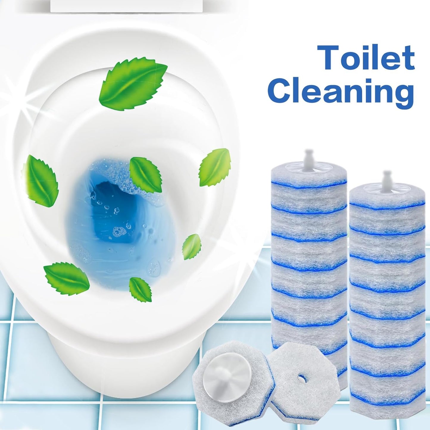 30 Toilet Bowal Wand Refills Fits for Clorox Toilet Brush Wand, Upgrade 3-Layer Disposable Bowl Cleaner Refills for Bathroom Cleaning, 3X Cleaning Power, No Falling Apart