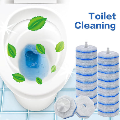 30 Toilet Bowal Wand Refills Fits for Clorox Toilet Brush Wand, Upgrade 3-Layer Disposable Bowl Cleaner Refills for Bathroom Cleaning, 3X Cleaning Power, No Falling Apart