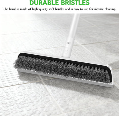 SetSail Floor Scrub Brush with 51-Inch Long Adjustable Handle 2 in 1 Scrape Brush Stiff Bristle Floor Scrubber for Cleaning Shower Bathroom Garage Kitchen Wall Deck Tub Tile