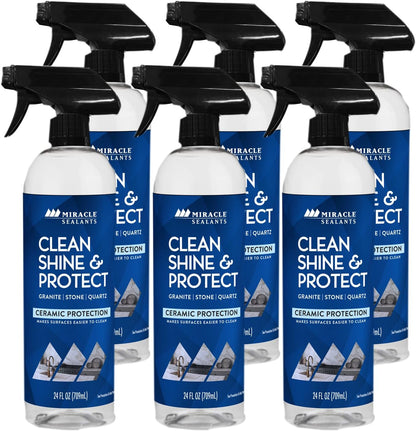 Miracle Sealants Clean Shine & Protect Spray for Granite, Stone, Quartz, Shine & Protect, 24 oz