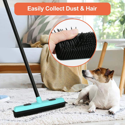 Kefanta Rubber Broom Pet Hair Remover Replacement Handle, Carpet Rake Broom Handle Refills (Not Include Broom Head)
