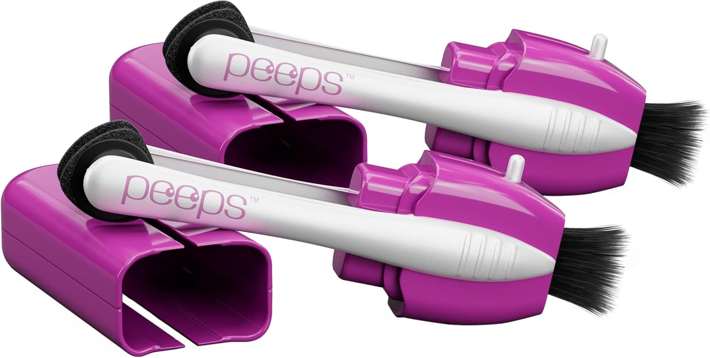 Peeps Glasses Cleaner - for Eyeglasses, Reading Glasses, and More - Lens Cleaner with Carbon Microfiber Tech-Injected Blue-1 Count (Pack of 1)